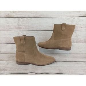 Madewell Womens Leah Boots Size 8 Tan Suede Western style Booties AA238